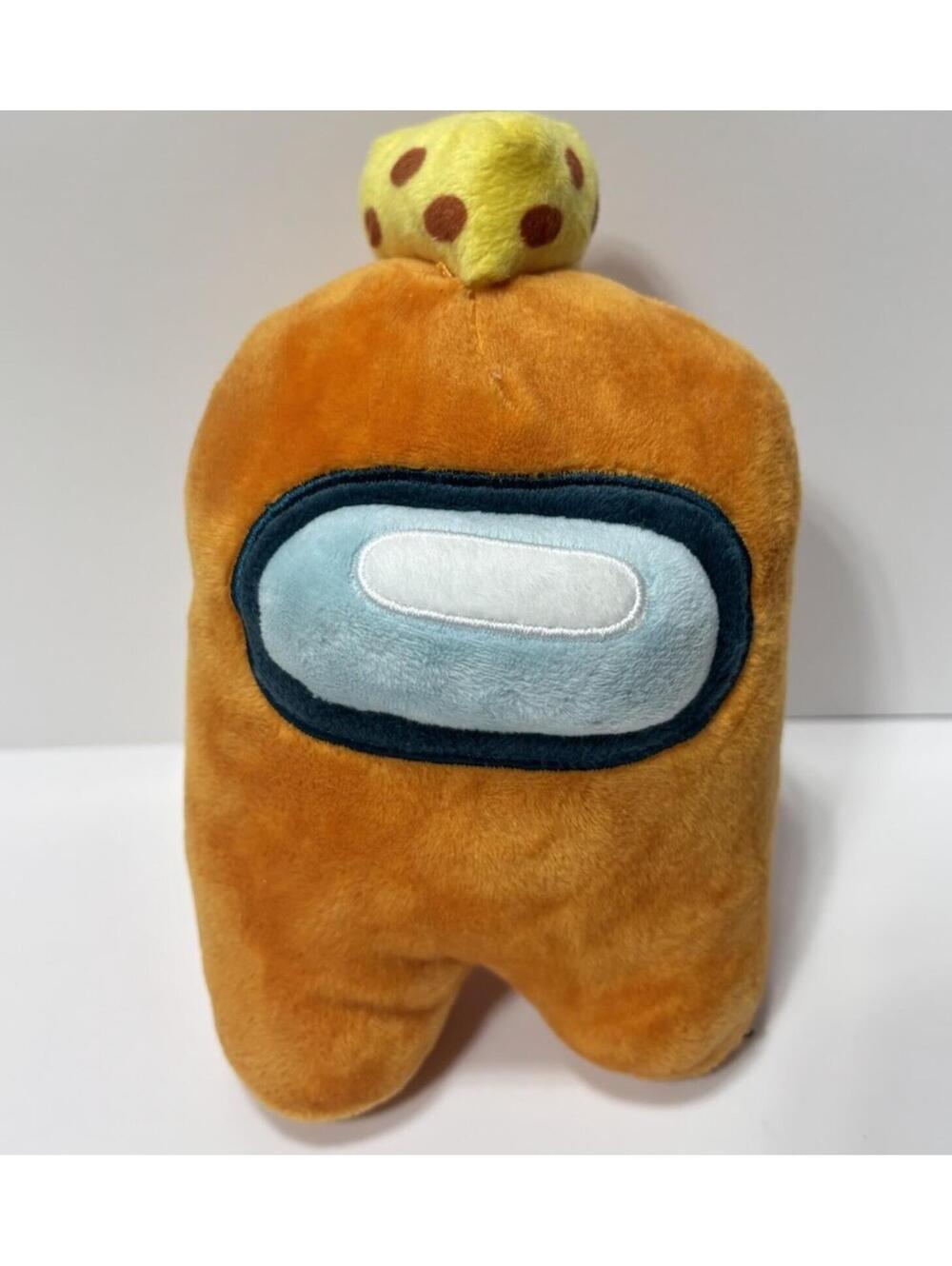 Among Us Orange Plush Toy - Cheese Hat Gamer Edition! GUC
